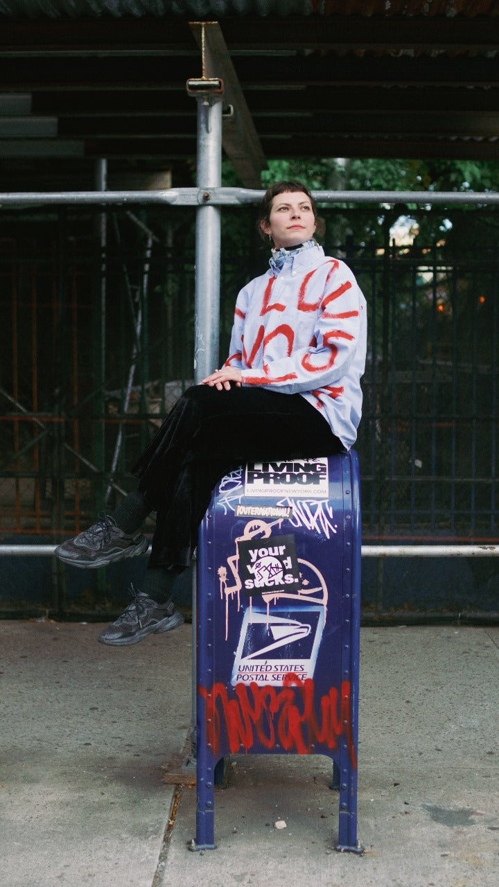 camisa I love you so much azul