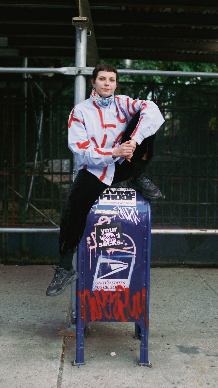 camisa I love you so much azul