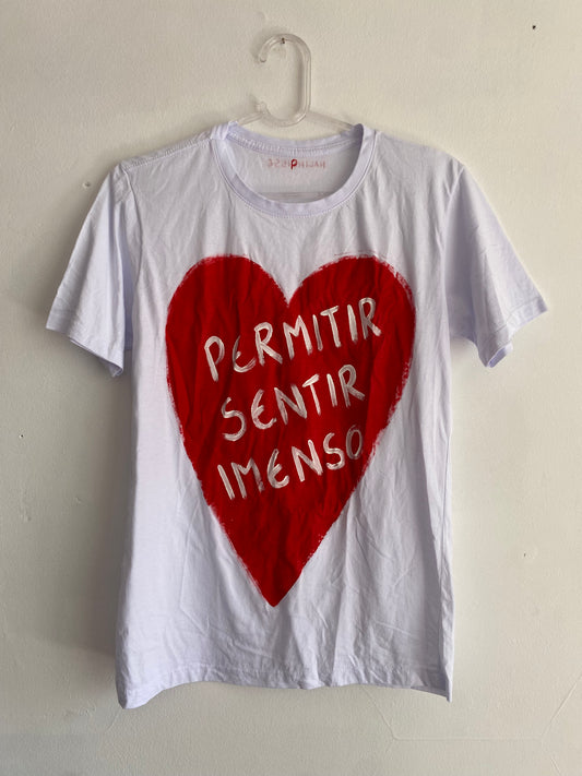 camiseta <3 permitir sentir imenso